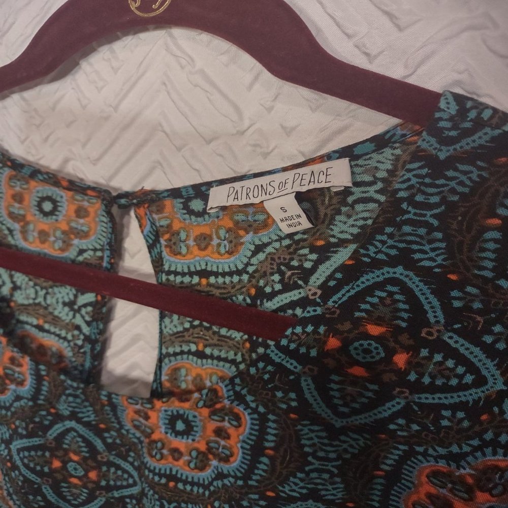 Patrons of Peace Teal Romper - Picture 5 of 11